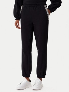 TWINSET Spodnie dresowe 252LI2MDD Czarny Regular Fit