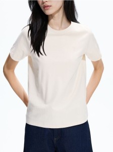 Bawełniany T-shirt z haftem - Inny