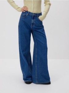 Jeansy wide leg - niebieski