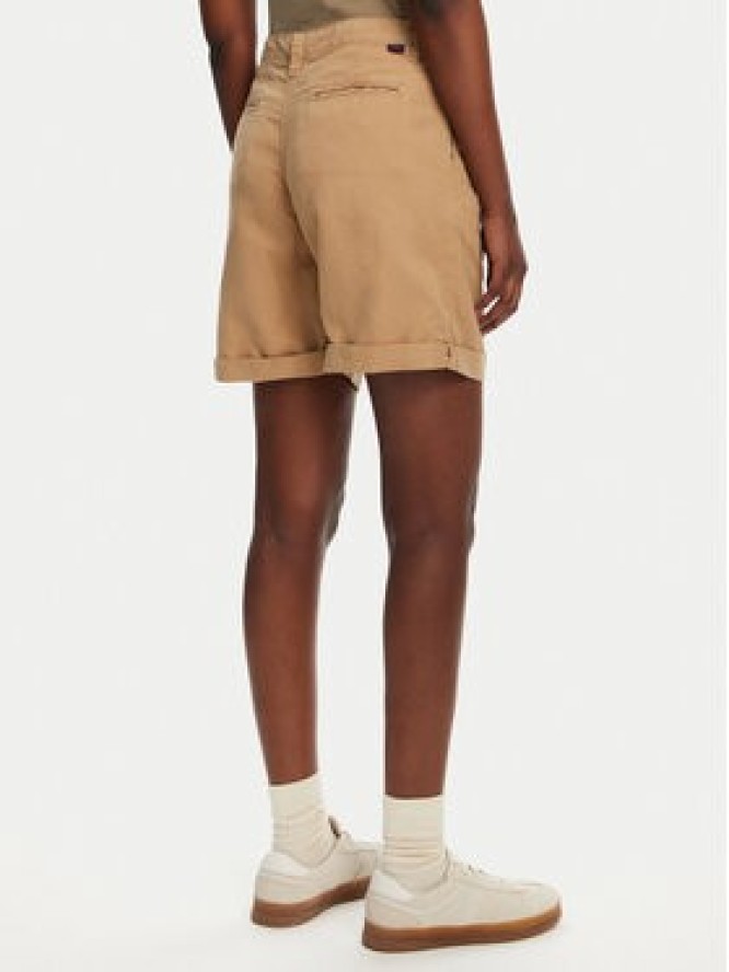 Robe di Kappa Szorty materiałowe Yvonne Light Linnen 62124LW Beżowy Regular Fit