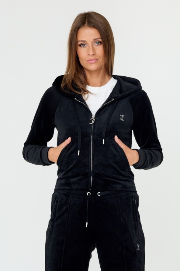 JUICY COUTURE Czarna damska bluza Madison, Rozmiar L