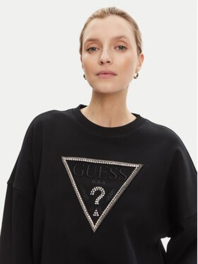 Guess Bluza W5YQ04 KC8I0 Czarny Regular Fit