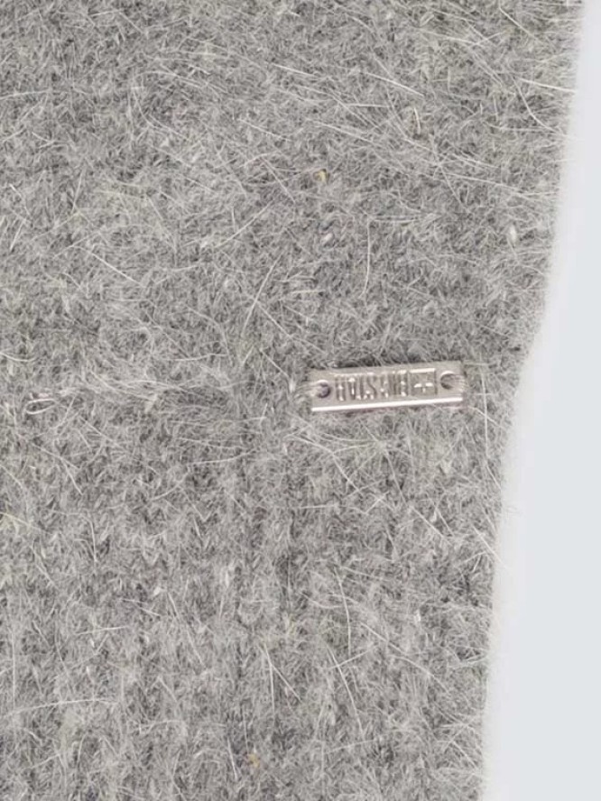 Rękawiczki damskie dzianinowe szare Heryniasa 902