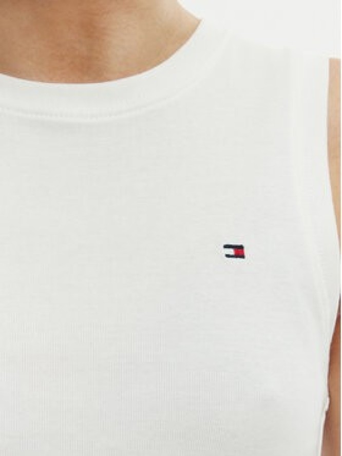 Tommy Hilfiger Top WW0WW47806 Écru Slim Fit