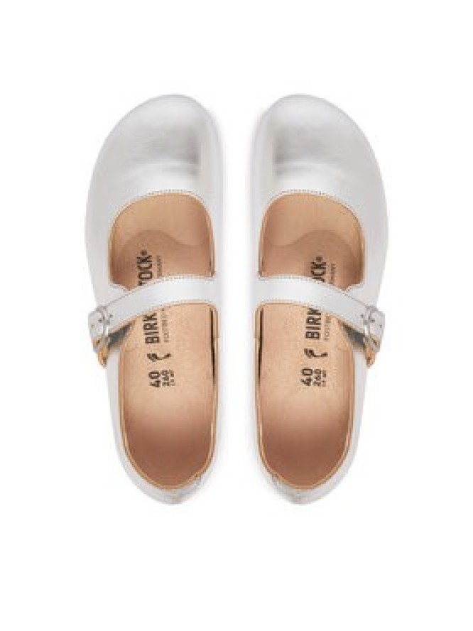 Birkenstock Baleriny Santa Clarita 1030679 Srebrny