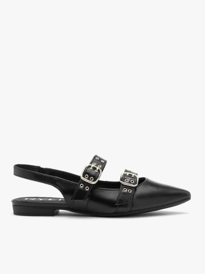 Czarne baleriny bez pięty