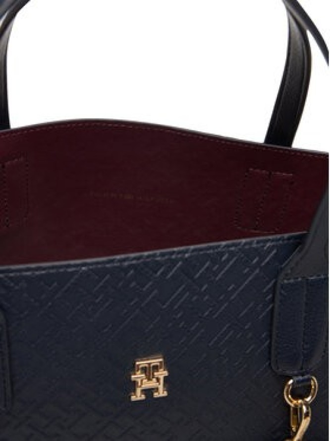 Tommy Hilfiger Torebka Th Icon Satchel Mono AW0AW18123 Granatowy