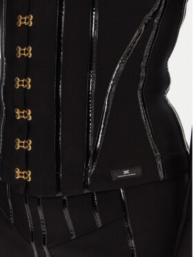 Elisabetta Franchi Marynarka GI-182-57E2-V590 Czarny Slim Fit