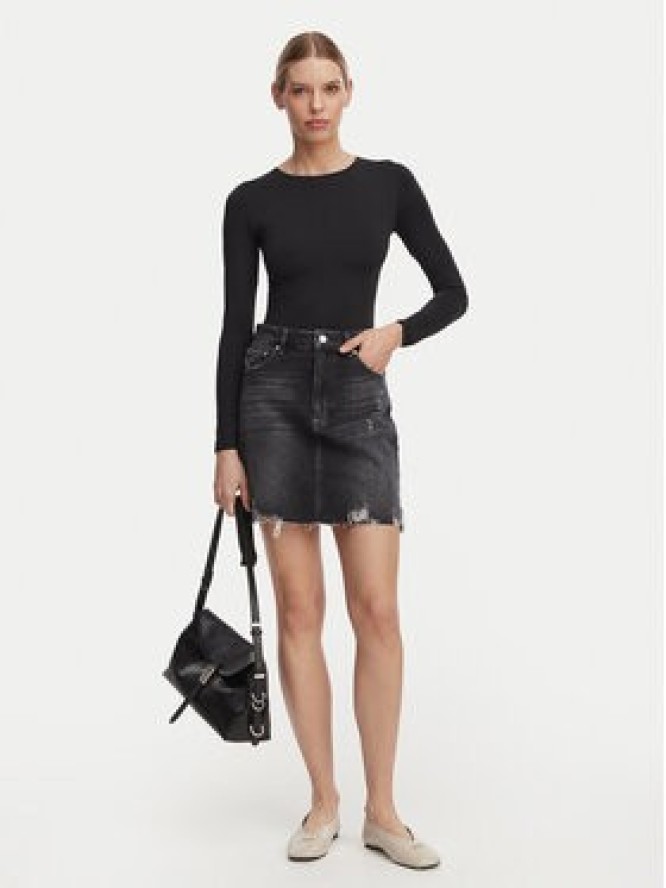 Tommy Jeans Spódnica jeansowa DW0DW22715 Czarny Mom Fit