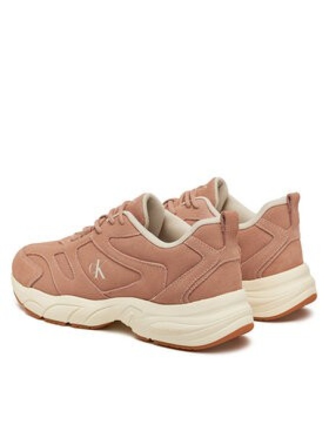 Calvin Klein Jeans Sneakersy Retro Tennis Low Mg Mix Media Wn YW0YW01639 Różowy