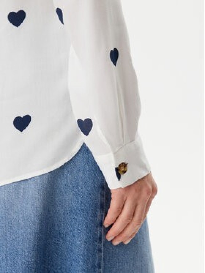 Vero Moda Koszula Bumpy 10275283 Biały Regular Fit