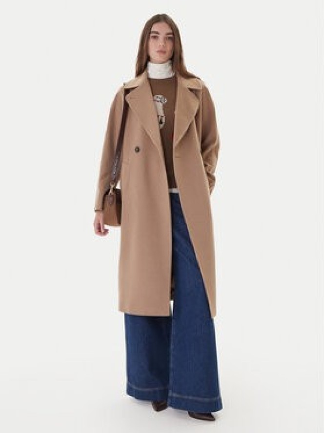 Weekend Max Mara Płaszcz przejściowy Cascia 2525016072 Beżowy Regular Fit