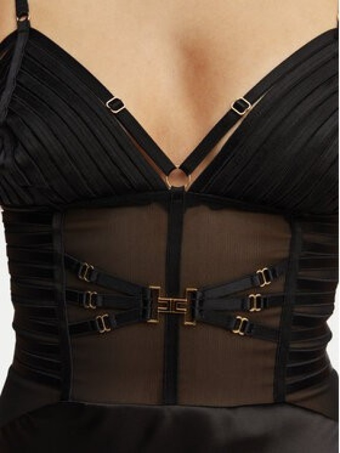 Elisabetta Franchi Sukienka wieczorowa AB-R53-62E2-V760 Czarny Slim Fit