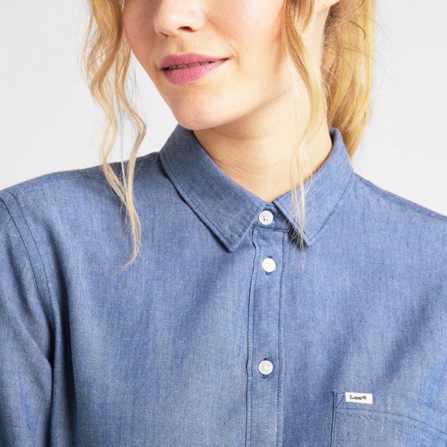 LEE ONE POCKET SHIRT DAMSKA KOSZULA ROZPINANA LAVENDER DUSK L45THQOA 112110540