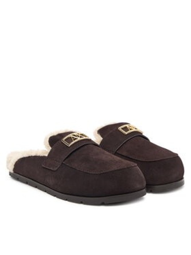 Armani Exchange Klapki XW003096 AF27450 M6444 Brązowy ciemny