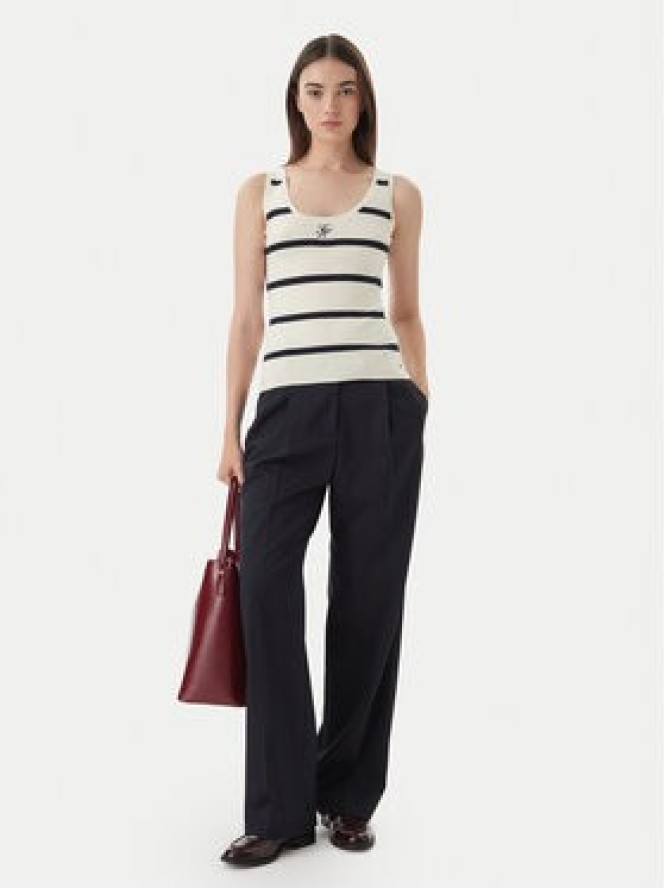 Tommy Hilfiger Spodnie materiałowe Timeless WW0WW48352 Granatowy Straight Fit