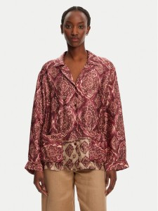 ViCOLO Koszula TD0378 Bordowy Relaxed Fit