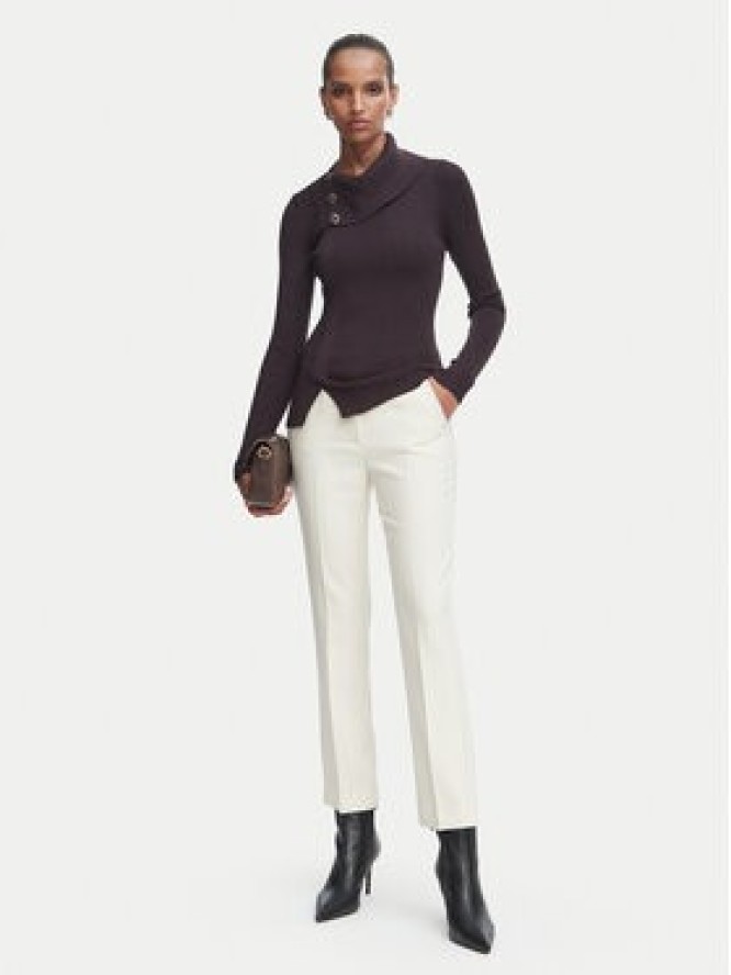 Rinascimento Sweter CFM0012355003 Brązowy ciemny Slim Fit