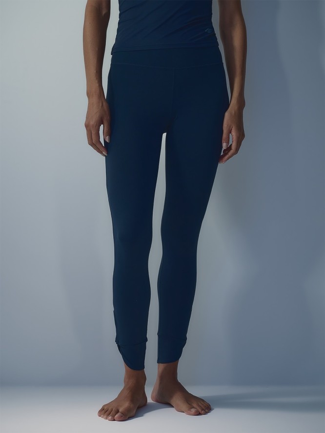 4F Legginsy do jogi szybkoschnące damskie - granatowe XS