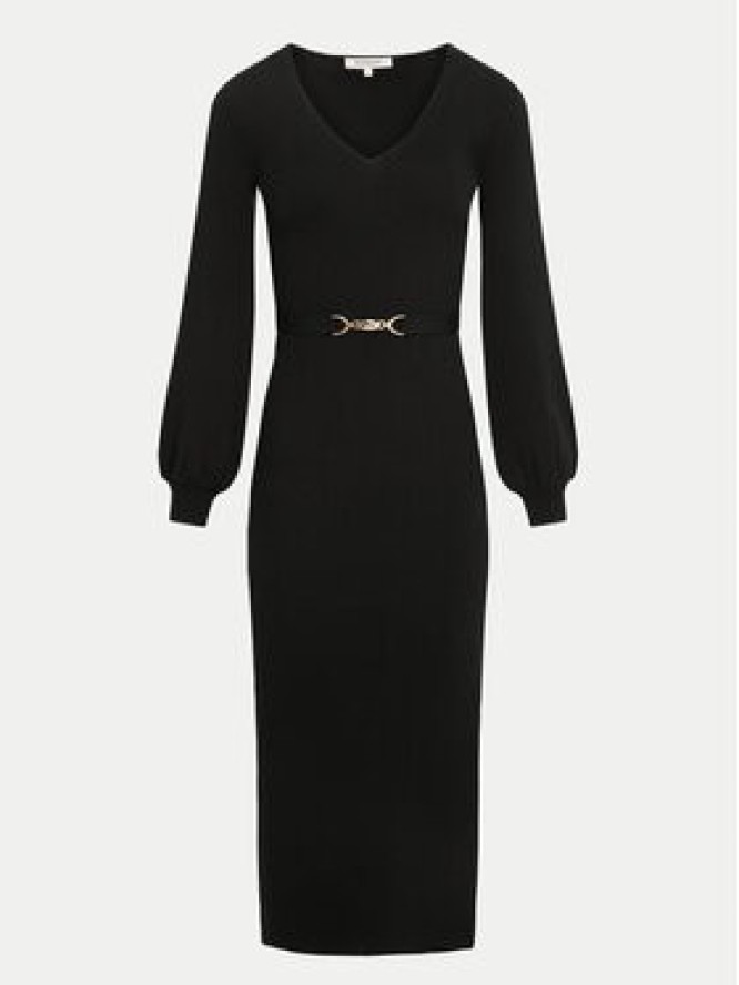 Morgan Sukienka dzianinowa 232-RMROSA Czarny Slim Fit