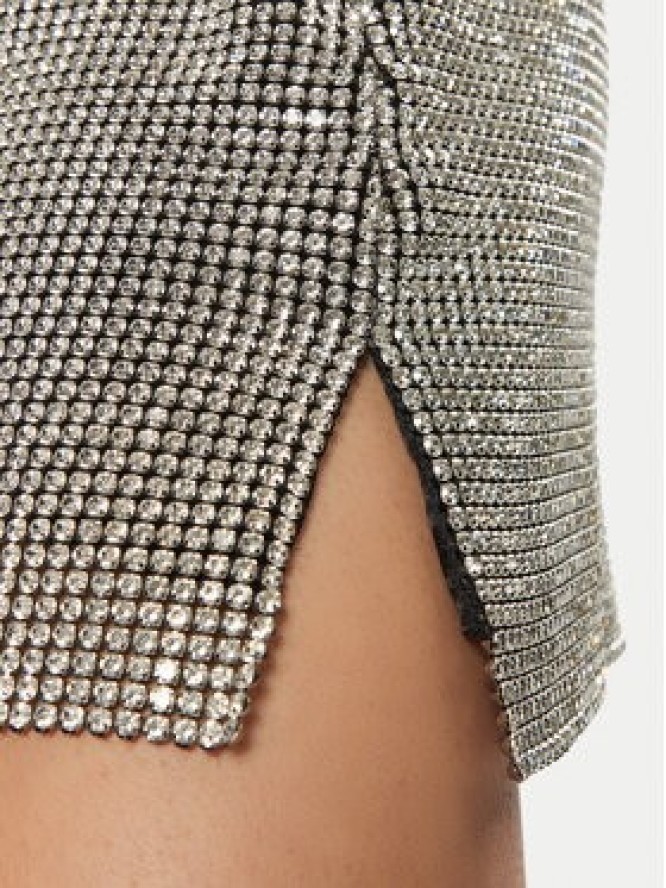 Juicy Couture Spódnica mini Chainmail JCMGS223261 Srebrny Slim Fit
