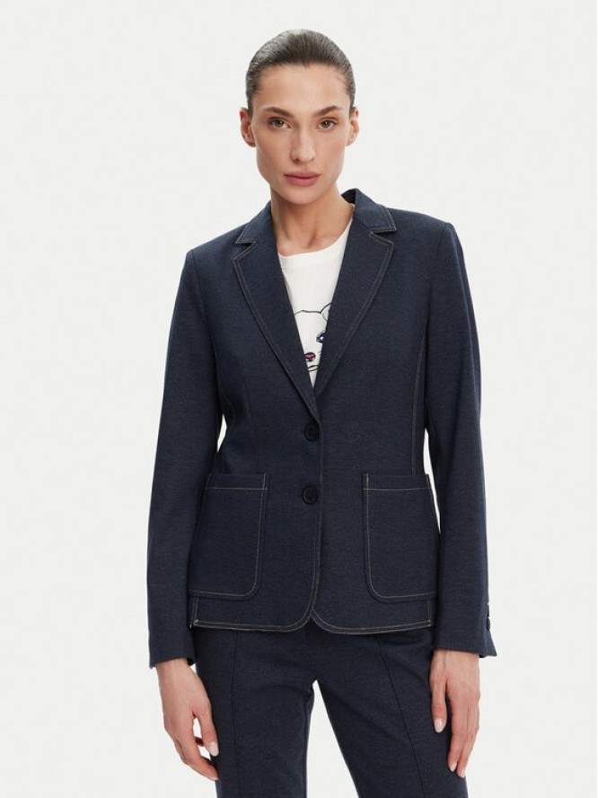 Olsen Marynarka 15001470 Granatowy Regular Fit