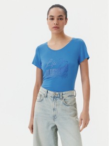 Liu Jo Beachwear T-Shirt VA5157 JS360 Niebieski Regular Fit