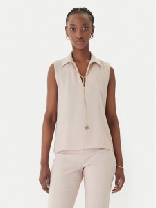 Rinascimento Bluzka CFC0127446003 Beżowy Regular Fit