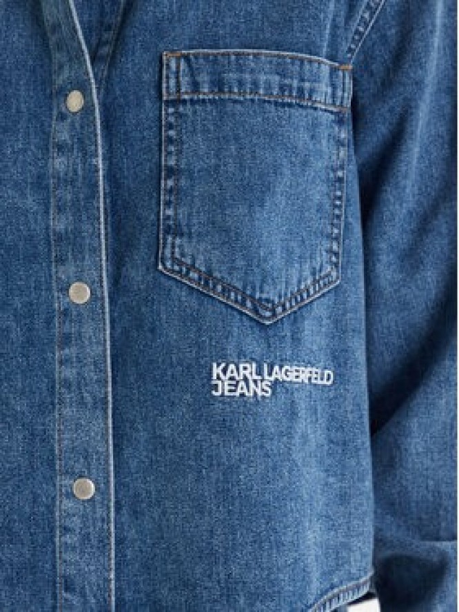 Karl Lagerfeld Jeans Koszula jeansowa B1W11021 Niebieski Regular Fit