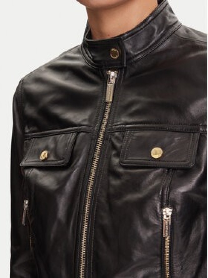 Marciano Guess Kurtka skórzana 5YGL09 7345A Czarny Regular Fit