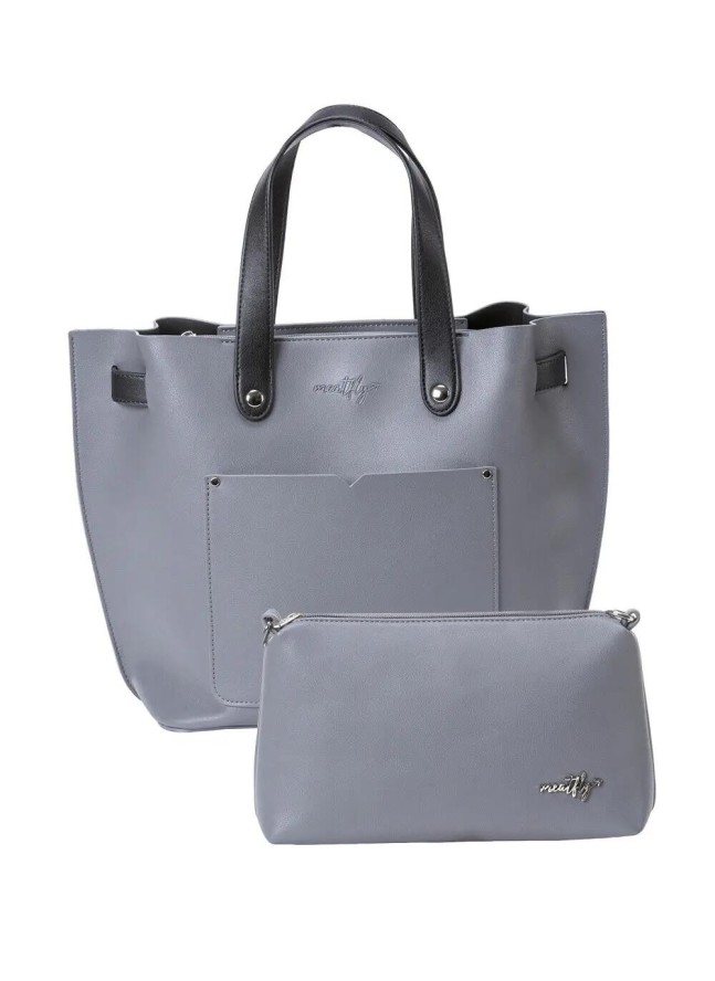 Torebka 2w1 z wewnętrzną kosmetyczką – ciemnoszara/czarna 13L Meatfly