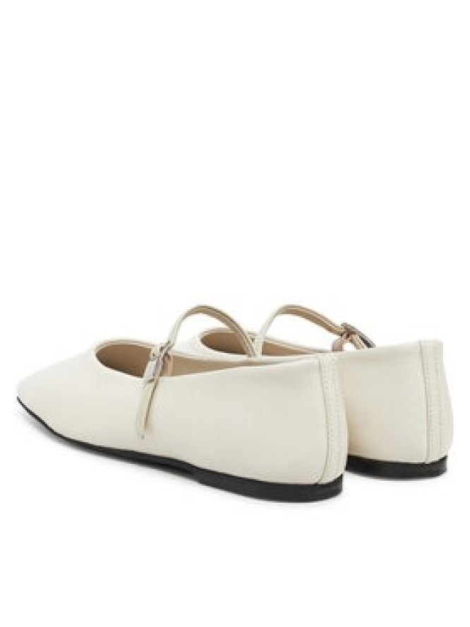 Calvin Klein Baleriny Ballerina New Buckle - Lth HW0HW02483 Beżowy