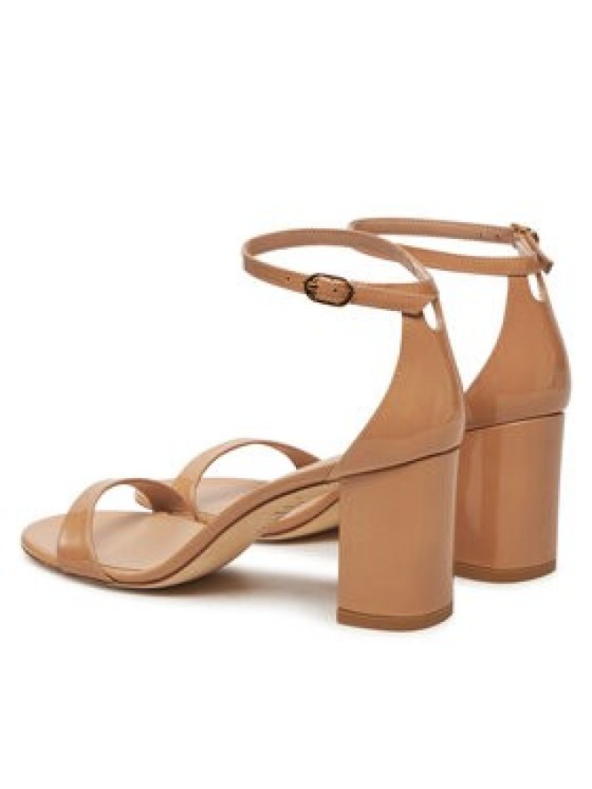Stuart Weitzman Sandały Nudist Block 75 SJ983 Beżowy