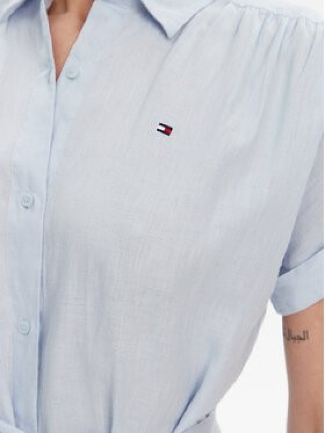 Tommy Hilfiger Sukienka koszulowa Ess WW0WW44653 Błękitny Regular Fit