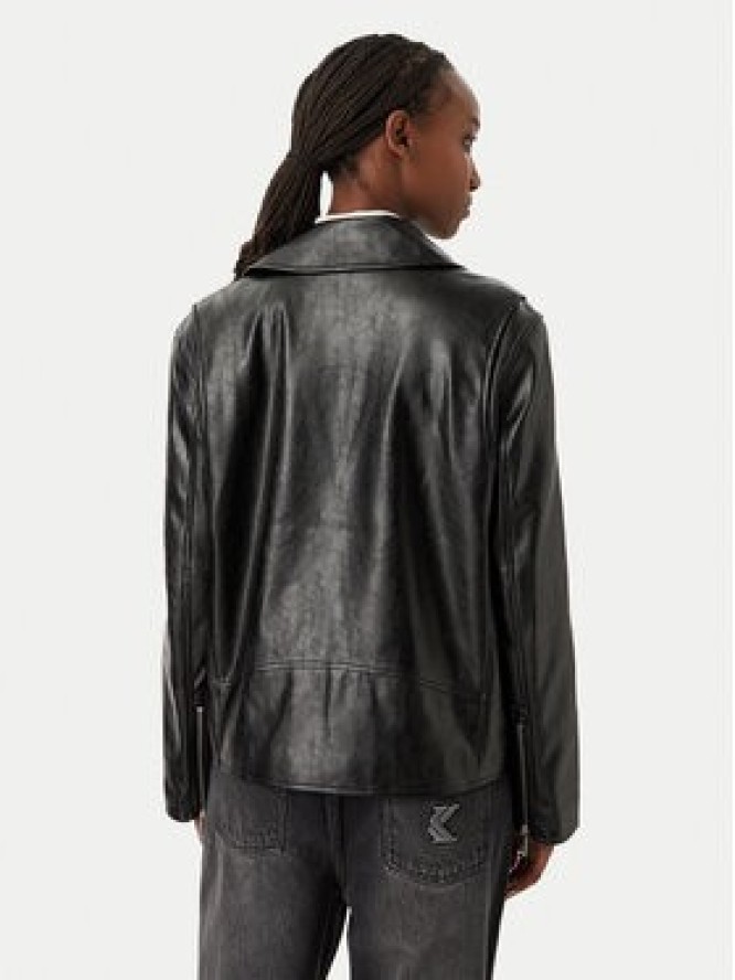 Calvin Klein Jeans Kurtka z imitacji skóry LV047G515G Czarny Relaxed Fit