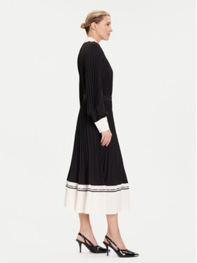 KARL LAGERFELD Sukienka koszulowa A4W13047 Czarny Regular Fit