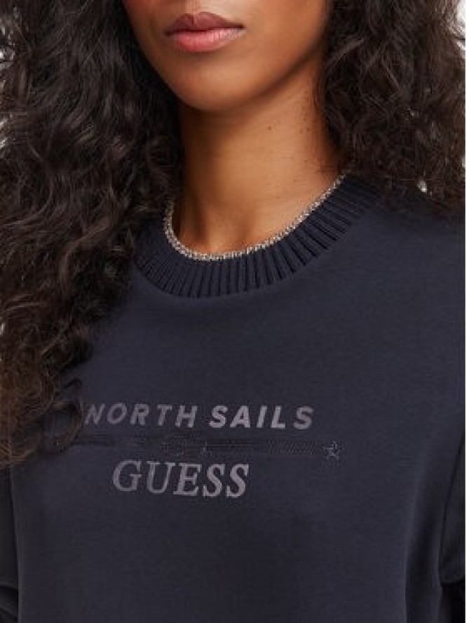 Guess Bluza W6YQ23 K5316 Granatowy Regular Fit