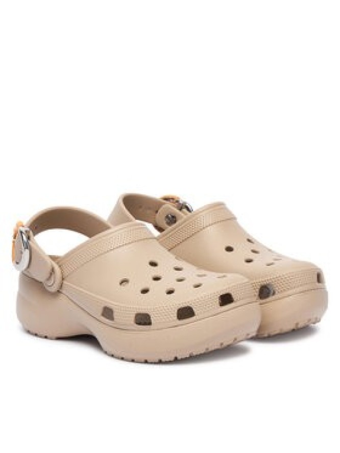 Crocs Klapki Classic Platform Buckle Clog 213230 Beżowy