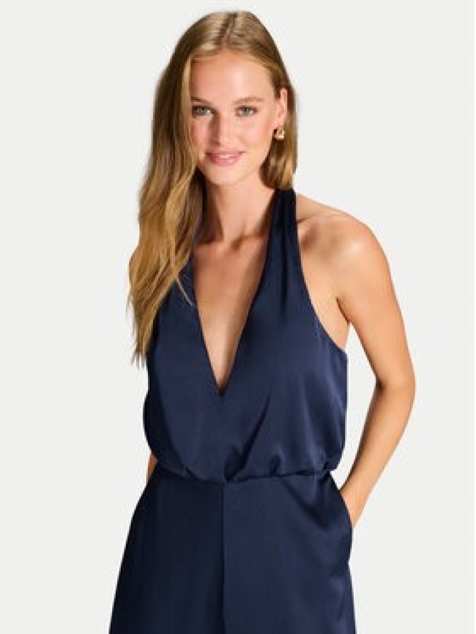 Hey Kyla Kombinezon 3AJ002HK Granatowy Wide Leg