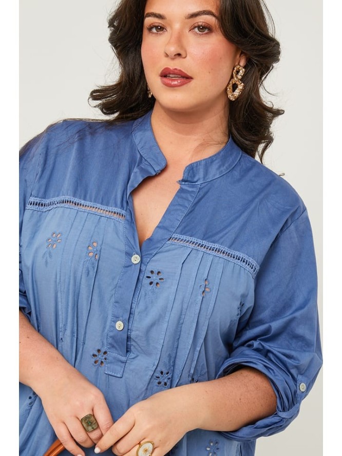 Curvy Lady Tunika w kolorze niebieskim rozmiar: 44/46