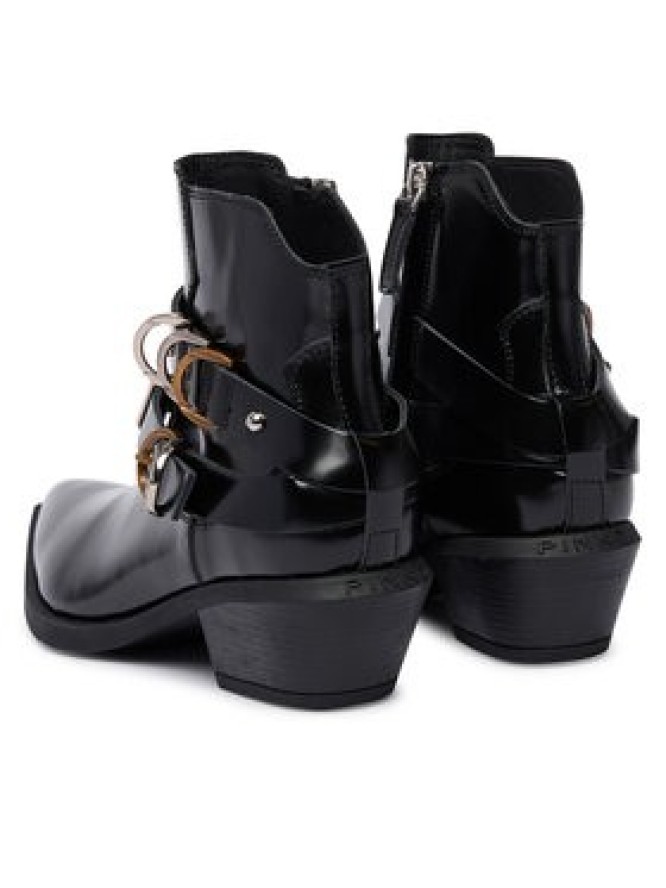 PINKO Botki Ankle Boot Box Calf SD0343 P114 Z99 Czarny