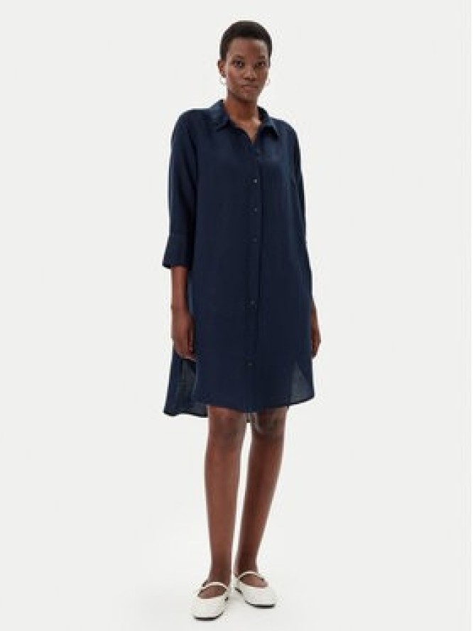 Tom Tailor Sukienka koszulowa 1045771 Granatowy Relaxed Fit