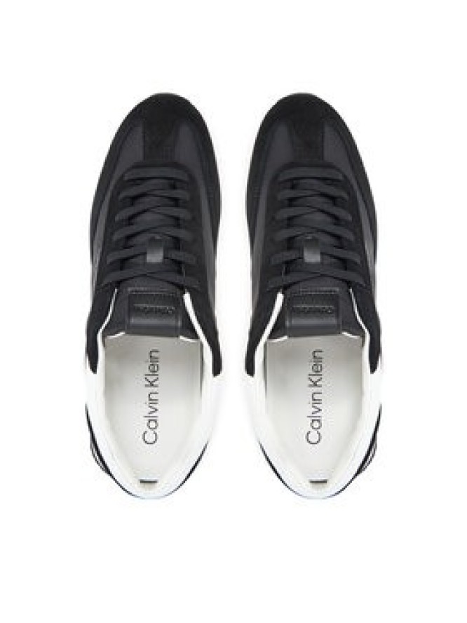 Calvin Klein Sneakersy Runner Lace Up - Nylon Mix HW0HW02395 Czarny