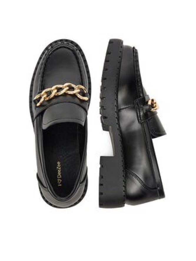 DeeZee Loafersy ZAL62010D 1 Czarny