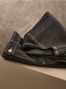 Jeansy flare - szary