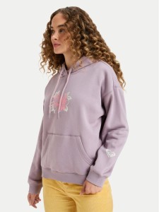 Roxy Bluza Perfect Place Brushed ERJFT05032 Fioletowy Regular Fit