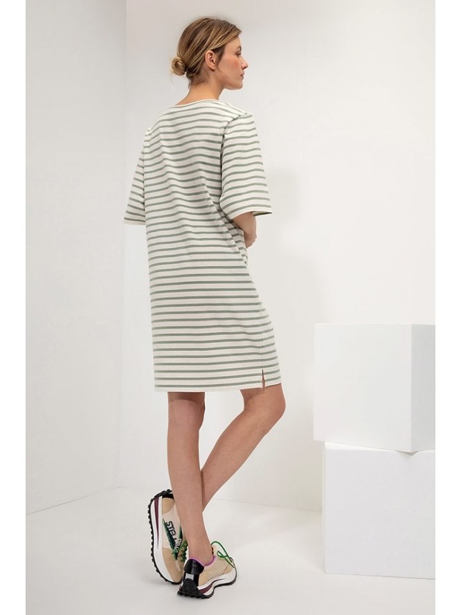 Josephine & Co Sukienka w kolorze biało-oliwkowym rozmiar: L