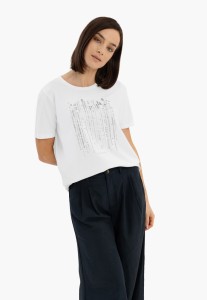 T-shirt z błyszczącym nadrukiem T-SEAR