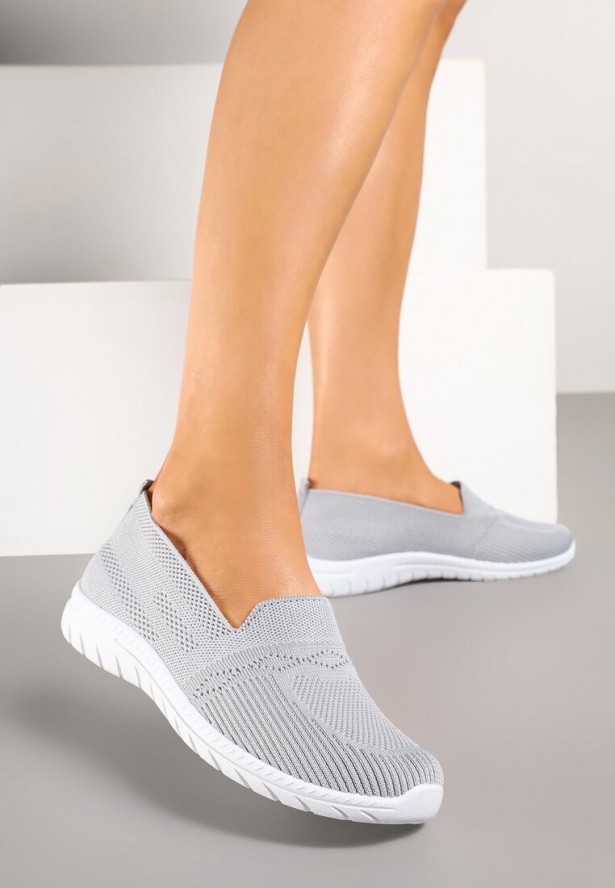 Szare Wsuwane Tenisówki Mokasyny Venni