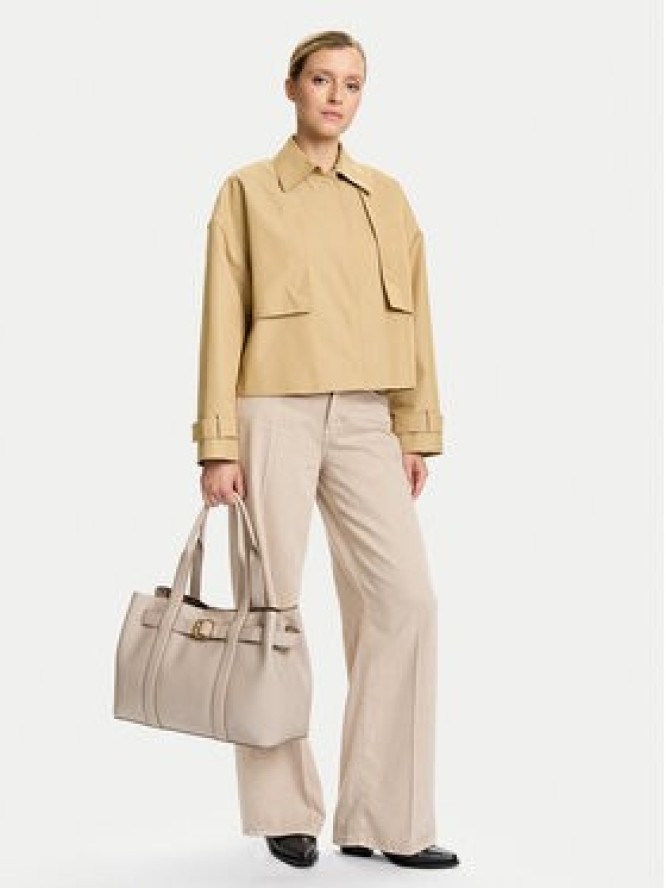 Calvin Klein Torebka Buckle Medium Tote LV04F3294G Écru